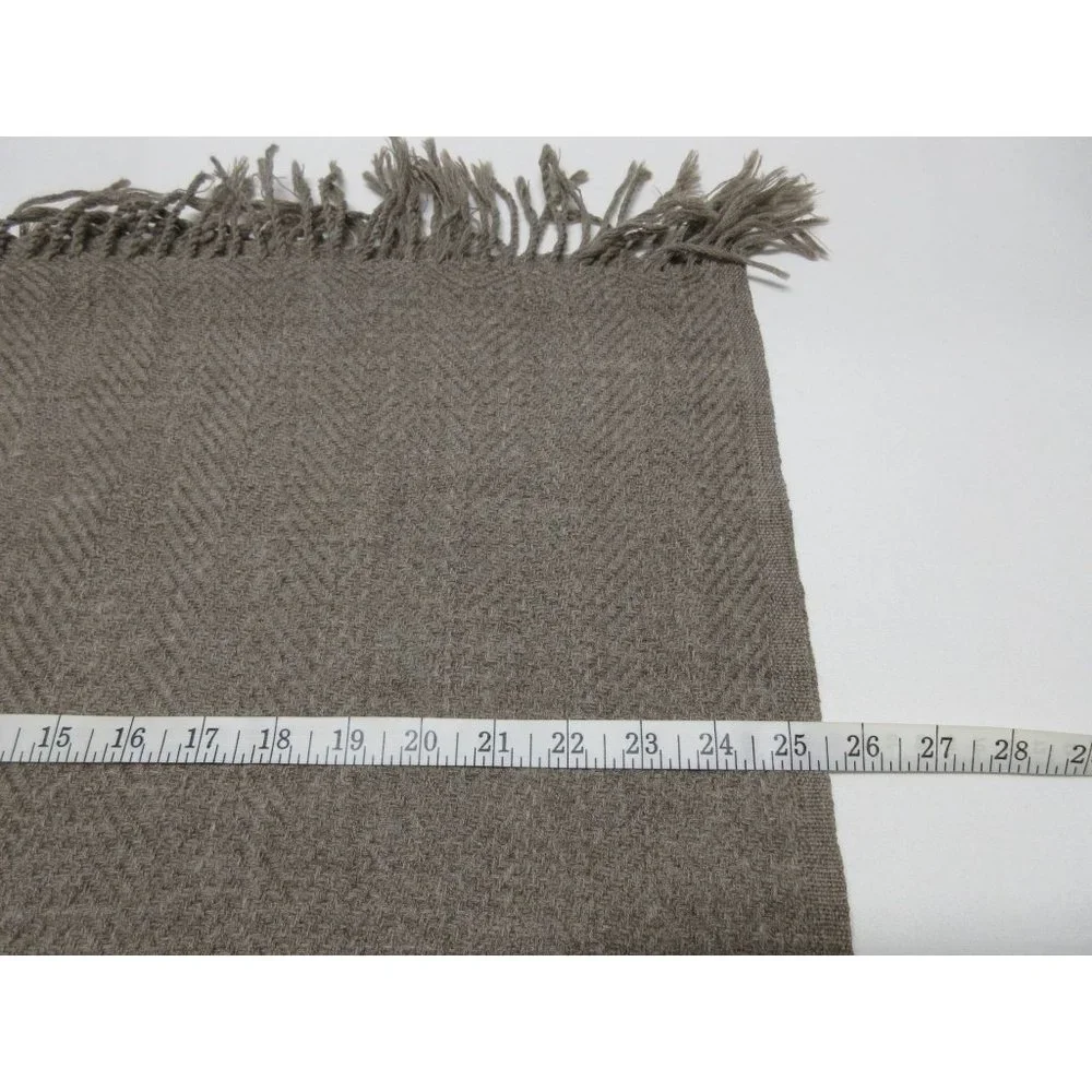 The‎ Purists German luxury superfine pure lambswool woven fringed throw blanket
